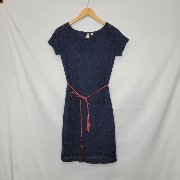 TACERA Cable Knit Short Sleeve Fit & Flare Double Lined Knee Length - Picture 2 of 16